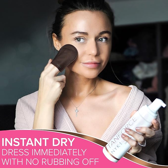 NYK1 Self Tanner Mousse Sunless Tanner (250ml) AWARD WINNING Self Tan Tanning Mousse Natural Tanning Lotion Self Tanner For Face and Body Tan - Self Tanning Lotion For Streak Free Fake Tan Bronzer