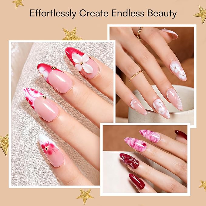 Makartt Blooming Gel: Clear UV LED Nail Art Polish for Spreading Effect Marble Soak Off Nail Polish Gel Painting Nail Designs for DIY Color Floral Watercolor Magic Manicure Gift for Women 10ml