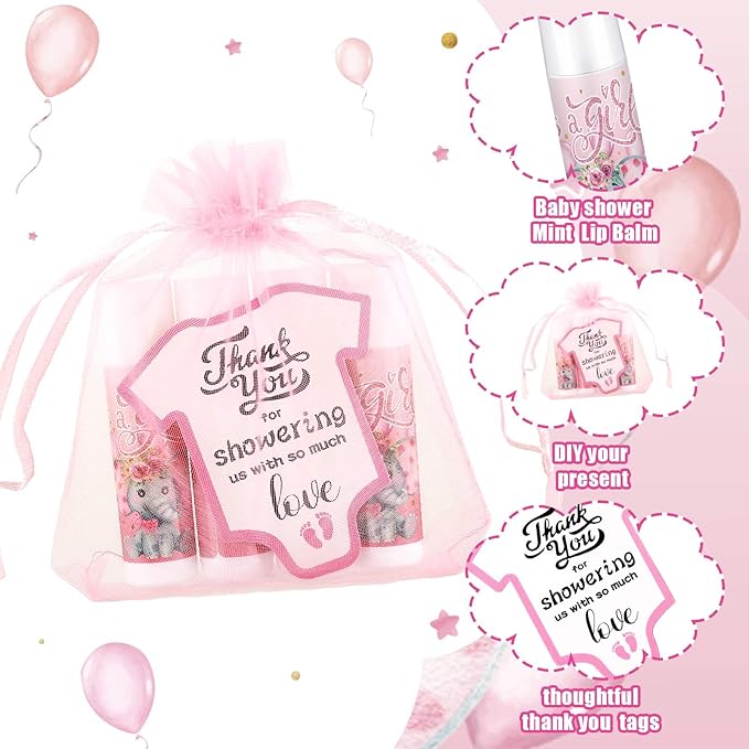 Demissle 50 Pcs Baby Shower Lip Souvenirs(Elephant)