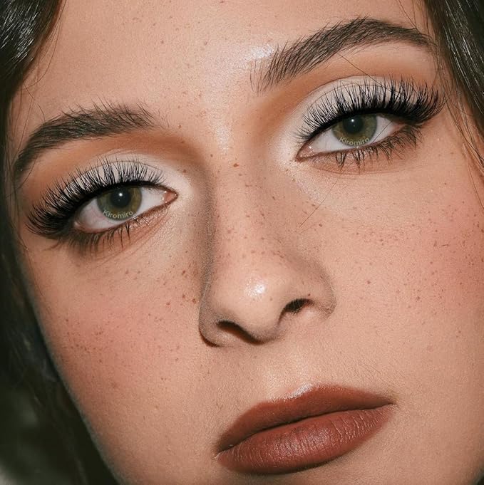 Mink Lashes False Eyelashes Natural Look Wispy Cat Eye Flat Lashes 3D Mink Lashes Natural Fake Lashes 18mm Strip Lashes Pack 7 Pairs