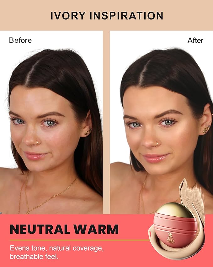 Konfident Glow Skin Tint – Ivory Inspiration Hydrating Oil-Free Glass-Skin Foundation, Buildable Light-to-Medium Coverage, 30 ml – Inclusive Clean Makeup for Radiant Confidence