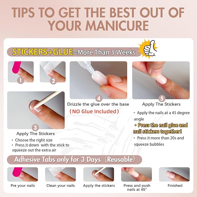 48Pcs Brown Press on Nails Short Square Fake Nails Glue on Gel Press ons Acrylic Nails Stick on False Nail for Women, Natural Handmade Thick Extra Short Nail Small Petite