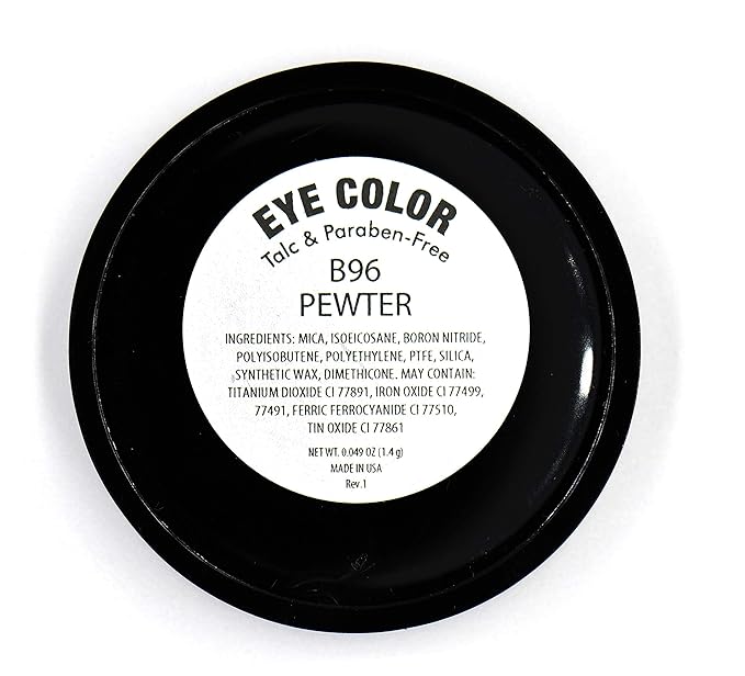 Pewter Frosted Misty Hunter Green Grey Silver Shimmer Pressed Powder Single Vegan Eyeshadow; Talc, Paraben & Cruelty Free