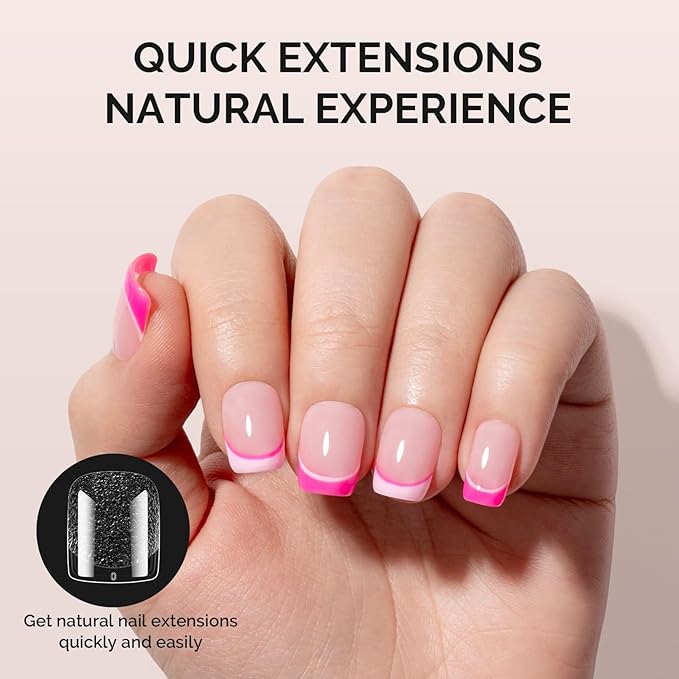 MelodySusie Short Square X Nail Tips - 300Pcs Clear Acrylic, Half Matte Full Cover Press on Nails for DIY Extension & Salon Use, 15 Sizes Pre-Shaped for Long-Lasting Manicure