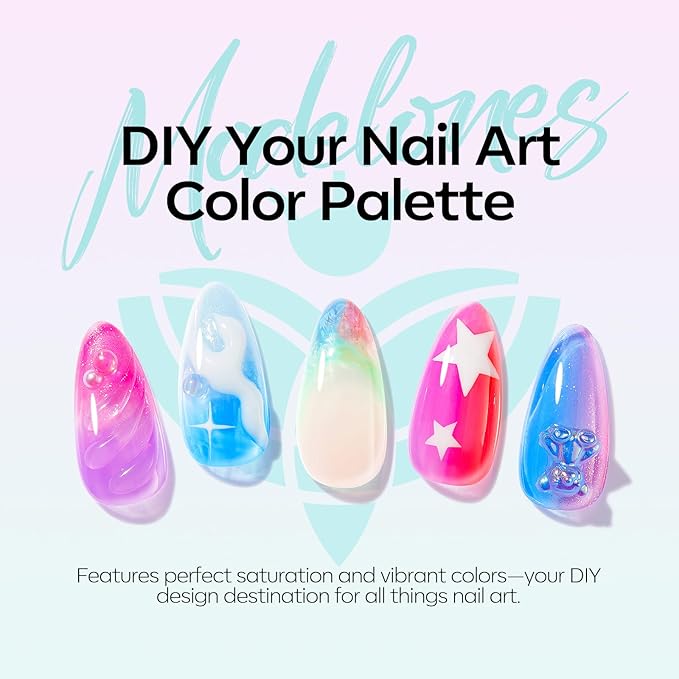 modelones Summer Gel Nail Polish, 6 Colors Jelly Gel Polish Neon LGBT Red Blue Green Pink Purple Nail Art Design Translucent Soak Off Manicure Salon DIY Girls Women Gift