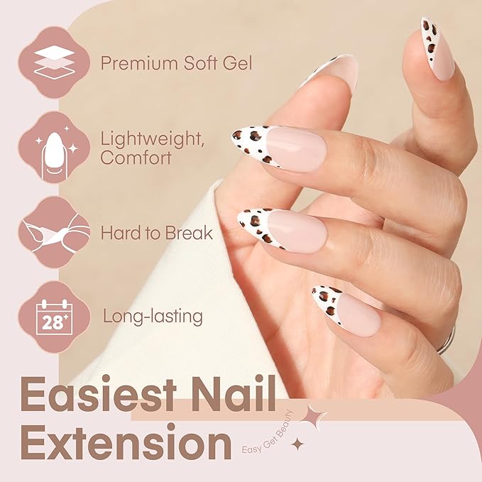 Medium Almond Shape Nail Tips Half Cover 360pcs Medium Nails Double Sided Matte Almond Nail Tips Strong Lasting for Acrylic Press On Nails, 12 Sizes Luckyfairy Gelly Tips