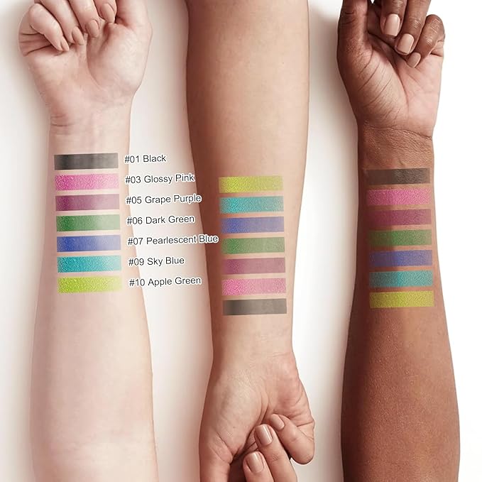 7 Colorful Eyeliner Pen Set, Eye Shadow Pencil, Pearl Eyeliner Kit Metallic Glitter Eye liner Pencil for Women Eye&Lip Liner Professional Eye Makeup Set Colorful Eye Color (7PCS B)