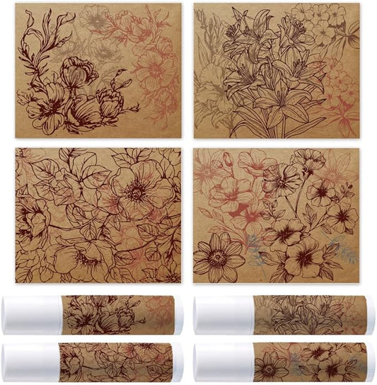 OLYCRAFT 100Pcs Self-Adhesive Lip Balm Tag Wrapping