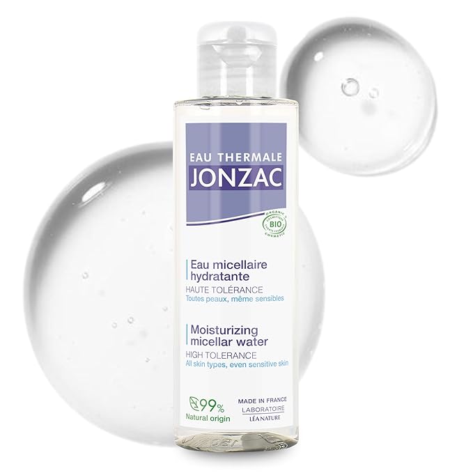 Eau Thermale Jonzac 99% Organic Micellar Water - Natural Eye & Face Makeup Remover - Hydrating Thermal Water - for Sensitive Skin - Non-Toxic - Agua Micelar Orgánica - Travel Size - 3.38 Fl Oz