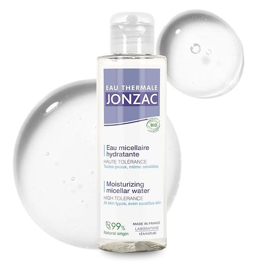 Eau Thermale Jonzac 99% Organic Micellar Water - Natural Eye & Face Makeup Remover - Hydrating Thermal Water - for Sensitive Skin - Non-Toxic - Agua Micelar Orgánica - Travel Size - 3.38 Fl Oz