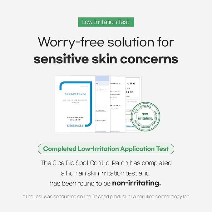 Cica Bio Spot Control Patch (1 Box, 62pcs) | Soothing Acne Patch for Redness & Blemishes | With Cica, Niacinamide & Tea Tree | Gentle for Sensitive Skin | Korean Skincare