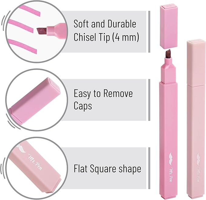 Mr. Pen- Aesthetic Highlighters, 16 pcs, Chisel Tip, Assorted Colors, No Bleed Bible Highlighter Pastel