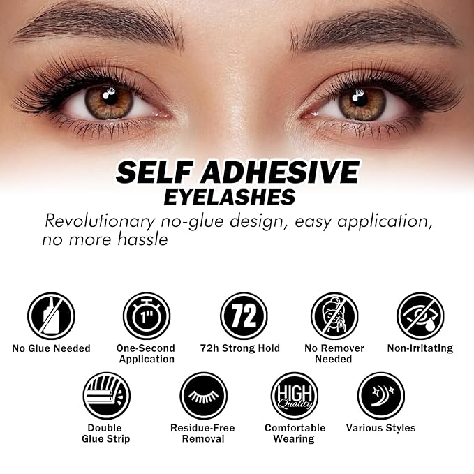 156 PCS Self Adhesive Eyelashes Clusters Kit Lash Clusters DIY Eyelashes Pre Glued No Glue Needed No Remover No residue