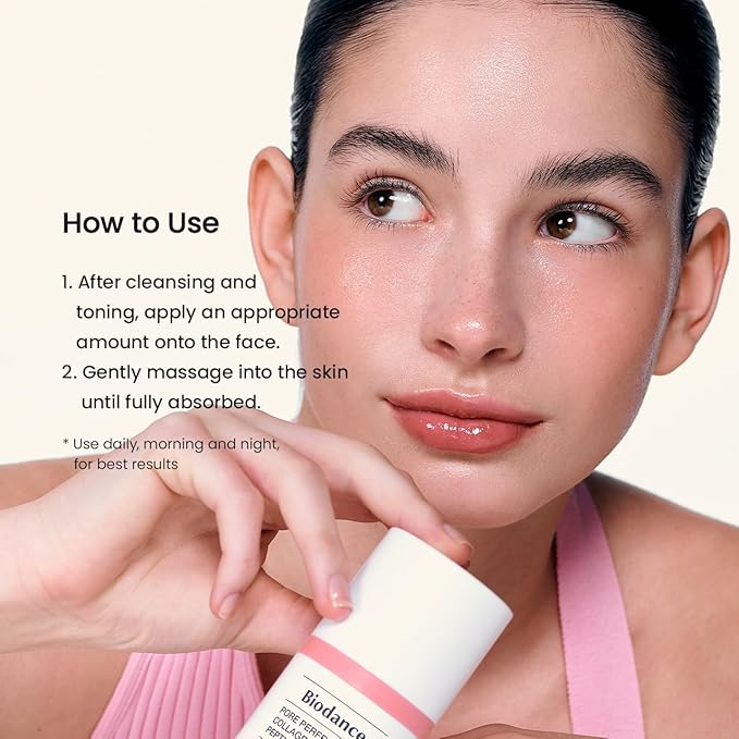 BIODANCE Pore Perfecting Collagen Peptide Cream, Hydrating, Plumping, Pore Care, Firming Facial Moisturizer, Korean Skincare, Stocking stuffers for teen girls | 1.69 fl.oz, 50ml