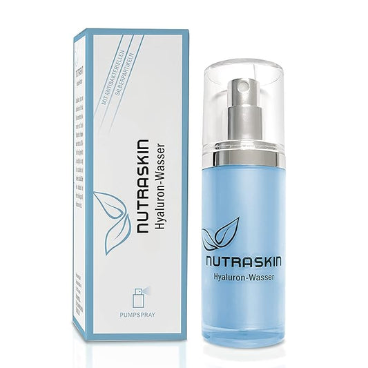 Nutraskin Hyaluronic Water - Anti Aging Facial Toner Spray for Fresher Skin I High Concentration Hyaluronic Acid Toner I Natural Hyaluron Cosmetics for Daily Use I Made in Germany I 30ml