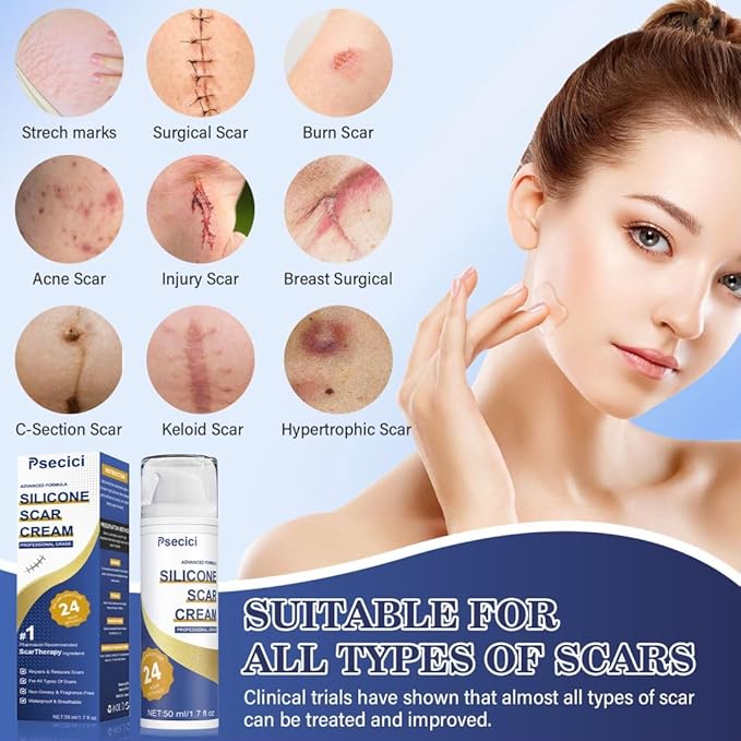 Scar Cream,Silicone Scar Gel,Advanced Scar Gel,Scar 1.7 oz