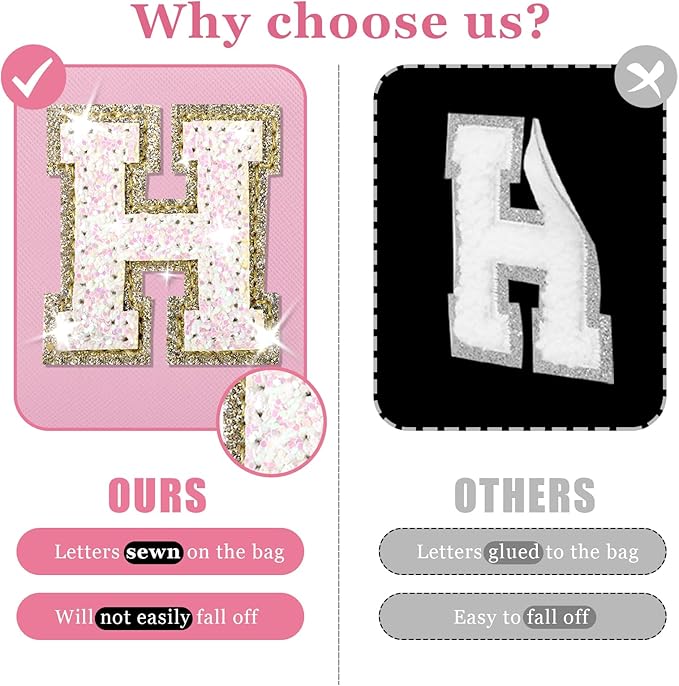 Personalized initial letter makeup bag,