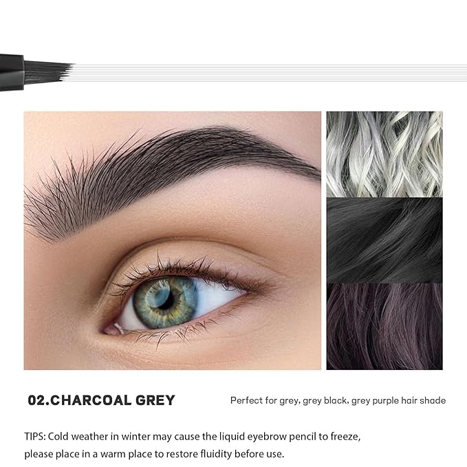 Microblading Eyebrow Pencil, Liquid Magical Multi-Tip Eyebrow Pencils for Women, Waterproof Eyebrow Pen for Natural Brow, Long Lasting Eyebrow Dye with Hair Like Strokes Brows Makeup Pen