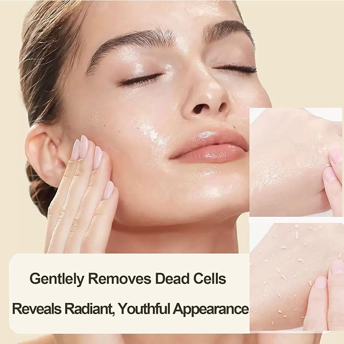 100ML Black Rice Peeling Glow Ampoule, Gentle Rice Exfoliating Face and Body Scrub for Removing Sebum, Dead Skin Cells, Black Pore Deep Cleaning, Fit for All Skin Types