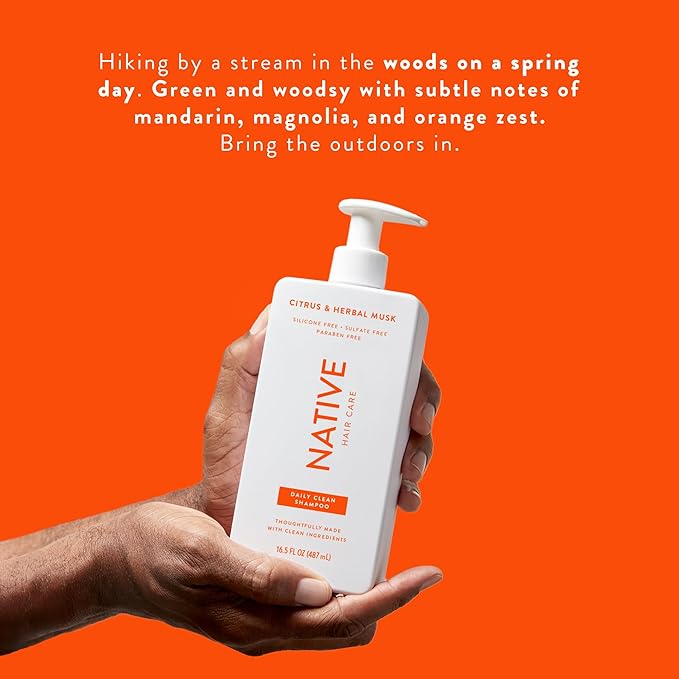 Native Shampoo and Conditioner contain Naturally Derived Ingredients | All Hair Types, Color & Treated, Fine to Dry Damaged | Sulfate & Dye Free | Citrus & Herbal Musk, 16.5 fl oz each (2 pack)