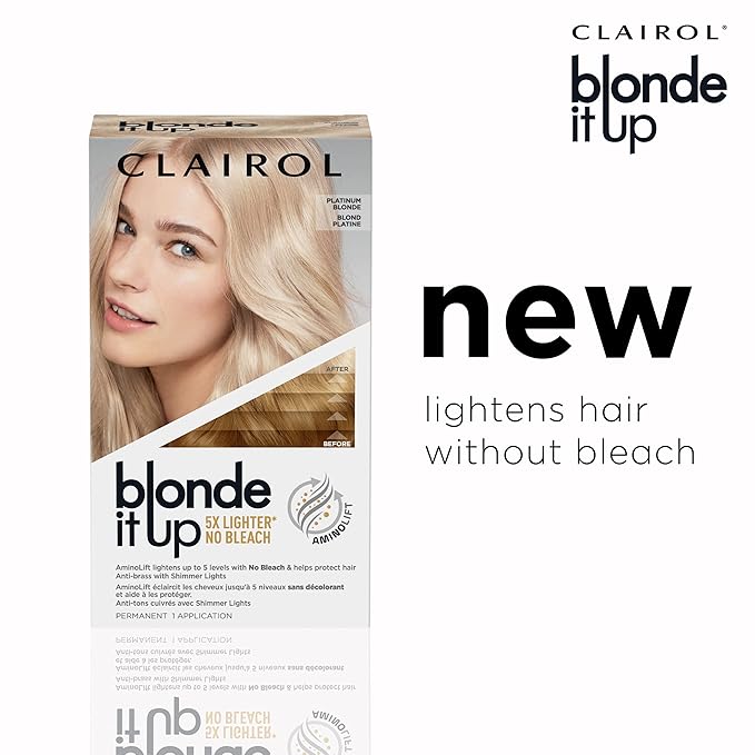 Clairol Blonde It Up Permanent Hair Dye, Platinum Blonde Hair Color, Pack of 1