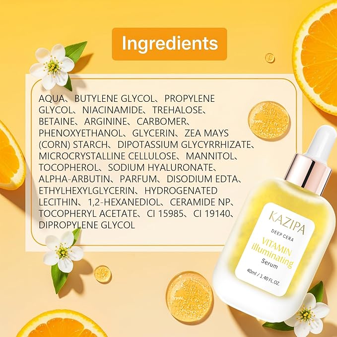 Vitamin C Serum for Face, Anti Aging Vitamin Illuminating Brightening Serum with Niacinamide,Hyaluronic Acid & VE, Skin Care for Evens tone, Dark Spot Corrector, Hydrates, Reduces Wrinkles,1.35Fl Oz