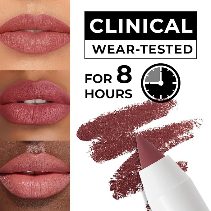 Lamel Matte Gel Lip Liner Pencil | Weightless & CreamyTexture - Sharpenable - Longwear & Waterproof - High Pigmented & Flawless Finish - Cruelty-free & Paraben-Free - 404, 1,7g/0.05oz. (Berry)