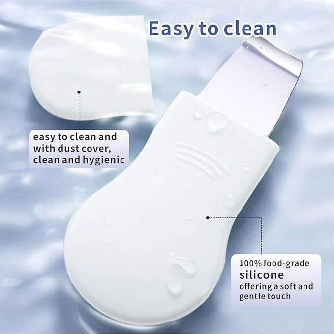 REVEX Nose Blackhead Remover Tool Set,Blackhead Scraper Tool,2Pcs Pore Cleaning Brush, Face Scrubber Skin Spatula, Pore Scrubber for Deep Cleansing,Face Exfoliator Scrubber for Women Men. (White)