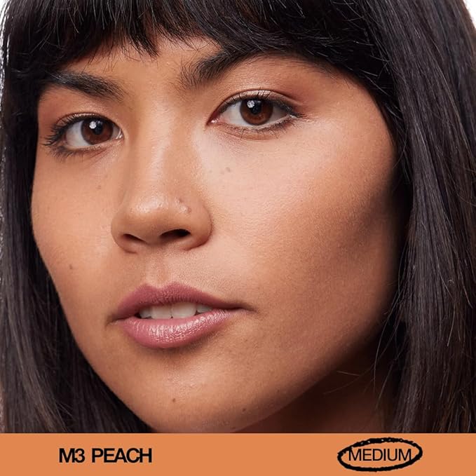 about-face THE PERFORMER Skin-Focused Foundation M3Peach – Medium Coverage, Long-Wear, Breathable & Buildable Base – Clean, Vegan, Hydrating Formula with Blue Agave & Chlorella – 1.08oz