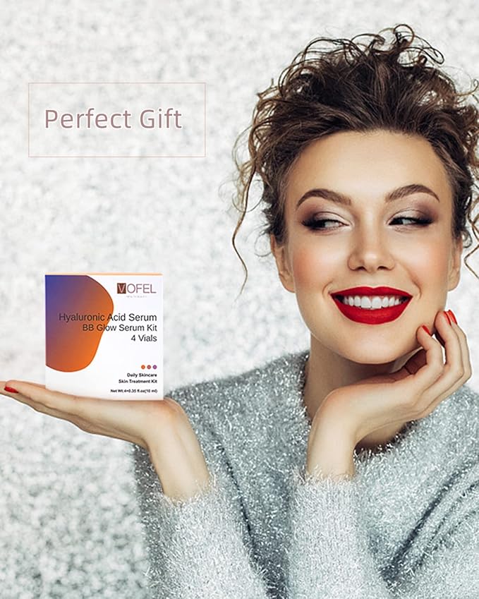 Hyaluronic Acid Serum for Microneedling Serum Ampoules for Face BB Glow Starter Kit 0.35 oz 4 Vials