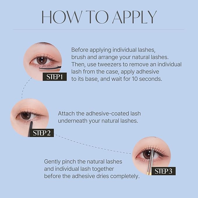 EYEME Eyelash x Artist Collaboration NO.U21 Under – 5 Set Pack, Lightweight False Eyelashes for a Natural Underlash Look, Soft Lashes for Lower Lash Styling, Glue Not Included, K-Beauty