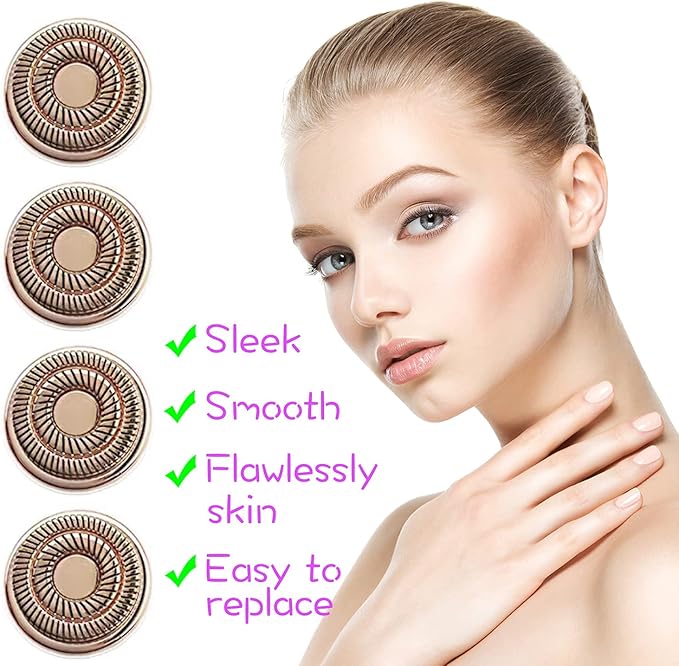 Replacement Heads for Flawless Generation 2, Facial Hair Removal Replacement Heads for Women, Compatible with Finishing Flawless Facial Hair Remover, Double Halo Replacement Heads Gen 2(6 Count)