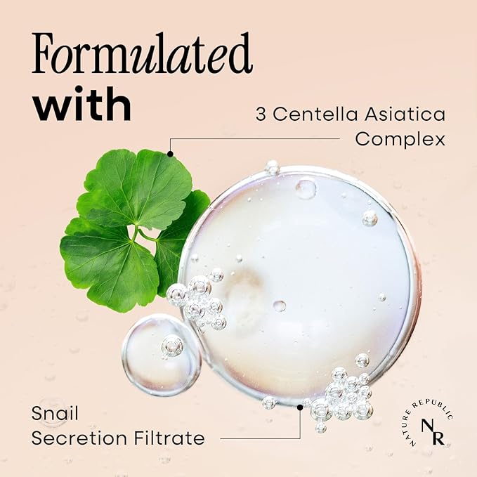 Nature Republic Snail Mucin Emulsion Cream Set - Korean Skincare, Hydrating with Niacinamide, Face Moisturizer, Moisturizing Skin Care, Glow, Mucus