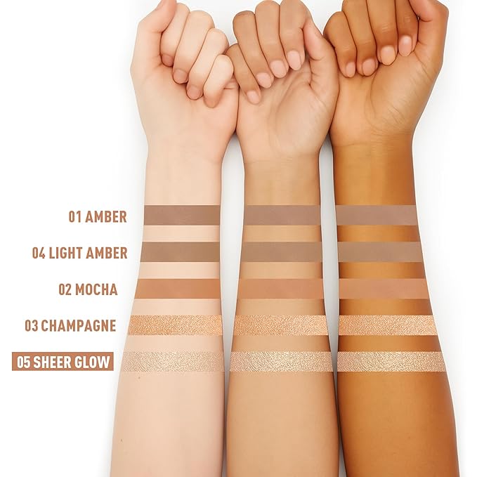 FV Contour and Highlighter Stick, Blendable and Natural Finish, Long Lasting, Waterproof Contour Makeup Kit for Face Shaping, Travel-Friendly, 01 Amber & 05 Sheer Glow