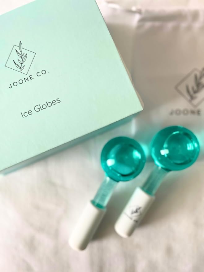Ice Globes for Face - 2 Pack Cryo Globes for Face, Neck, & Eyes - Skin Care Tools for Dark Circles, Wrinkles, & Collagen Production - Facial Globes for Daily Beauty Routines