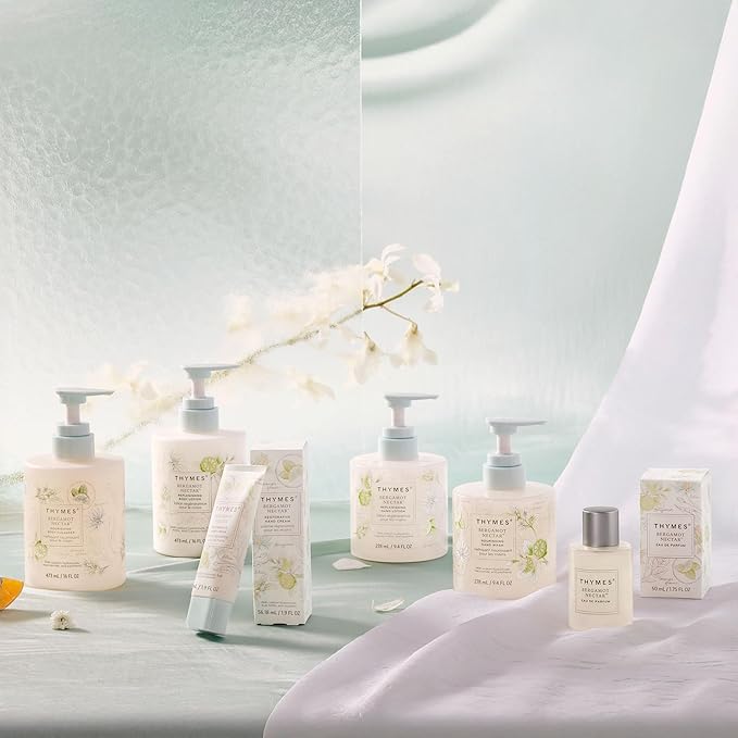 Thymes Nourishing Hand Wash - Liquid Hand Soap for Bathroom or Kitchen - Liquid Soap with Notes of Bergamot, Lemon, Orange Flower, Lotus & Sandalwood (Bergamot Nectar, 9.4 fl oz)