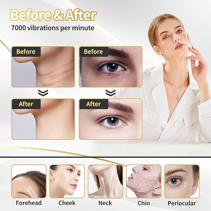 Face Light Therapy Device, Based on Triple Action LED, Thermal, and Vibration Technologies, Face and Neck Beauty Device with 7 Color LED for Home Use, Improve Skin(Glossy White)