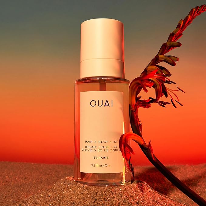 OUAI St. Barts Hair and Body Mist - Tropical-Scented Hair Perfume and Body Spray - Notes of Dragonfruit, Orange Blossom, Tuberose & Musk (3.3 Fl Oz)