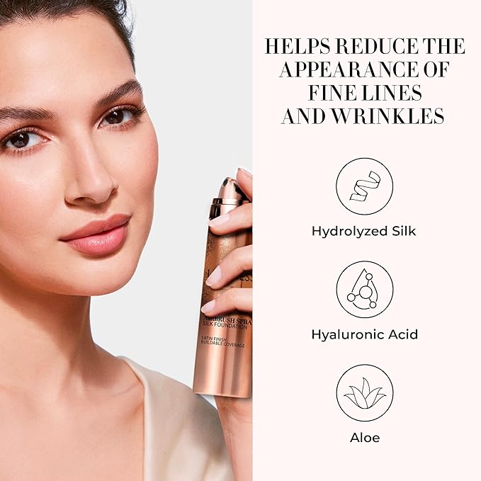 LUMINESS Silk Airbrush Spray Foundation & Buffing Brush Neutral Fair