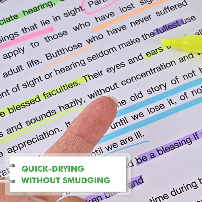 coruscant Highlighter - 36 pack color highlighter, color transparent visible fluorescent pen shell, wide chisel point mark, fluorescent pen, school, office