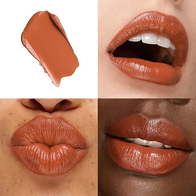 2-Pack Petal Pink&Latte Brown Moisturizing Lipstick Set – Hydrating Creamy Lip Color for Dry, Cracked Lips, Weightless Glossy Lip Balm with Vitamin E, Long Lasting Vegan Lipstick