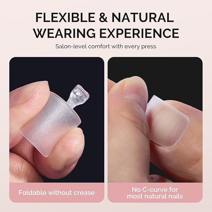 MelodySusie Square Toe X Nail Tips - 300Pcs Clear Acrylic, Full Matte Full Cover Press on Nails for DIY Extension & Salon Use,15 Sizes Pre-Shaped for Long-Lasting Manicure