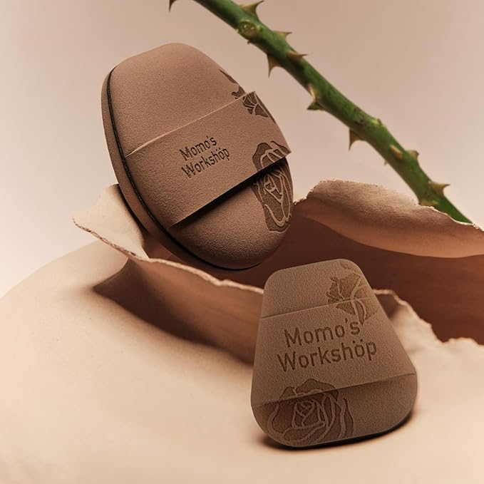 Mini Trapezoidal Makeup Sponge Set,Dual-Use Mini Rubycell Sponge for Foundation/Concealer/Blush,Soft, Even Application for Liquid & Cream Products,3pcs Mini Concealer Puffs & Storage Case