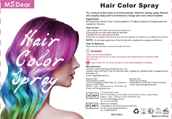 ONE-TIME USE Hair Color Spray