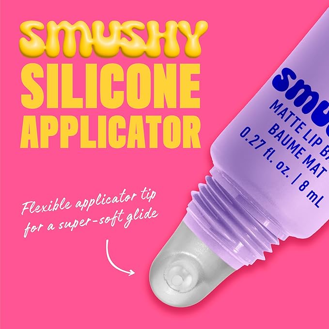 NYX PROFESSIONAL MAKEUP Smushy Matte Lip Balm, Tinted Lip Moisturizer with Soft, Matte Finish - Sugar Smush (Transparent)