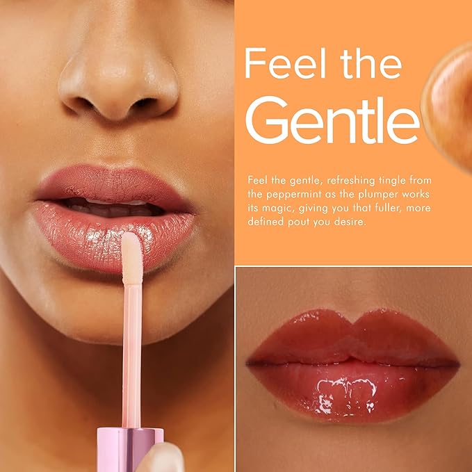 Queen Cosmetics Lip Plumper Gloss, 0.5 (Glazed