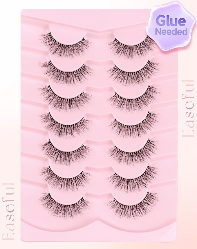 Natural False Eyelashes Strip Natural Look C Curl Wispy Lashes Wispy-01