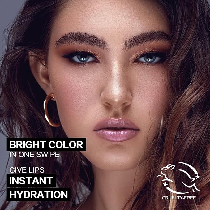 FOCALLURE Glisten Opal Shine Lipstick, High Impact Lip Color, Moisturizing Tinted Lip Balm, Lightweight & Hydrating Formula for Lip Care, FLOWER DANCE