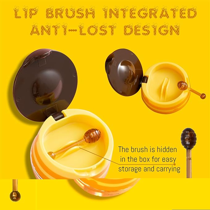 4PCS Lip Balm Honey Pot, Honey Sleeping