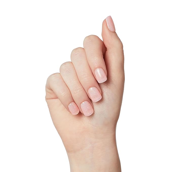 KISS imPRESS No Glue Mani Press On Nails, Color FX, 'Pop Star', Light Pink, Short Size, Squoval Shape, Includes 30 Nails, Prep Pad, Instructions Sheet, 1 Manicure Stick, 1 Mini File